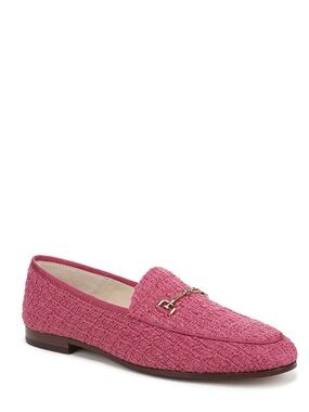 San Edelman Pink Tweed Lorraine Loafer